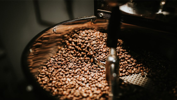 Coffee beans being ground